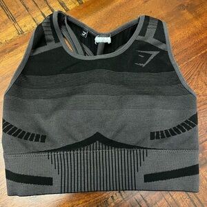 Gymshark Geo Seamless Sports Bra in Black